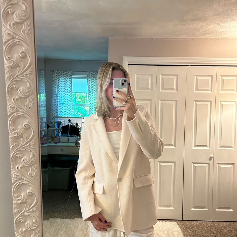 Women’s J.Crew Oversized Blazer Jacket- White
